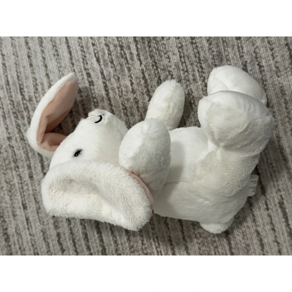 Hallmark White Plush Bunny Rabbit Stuffed Animal Pink Ears 10 Inch Easter Toy